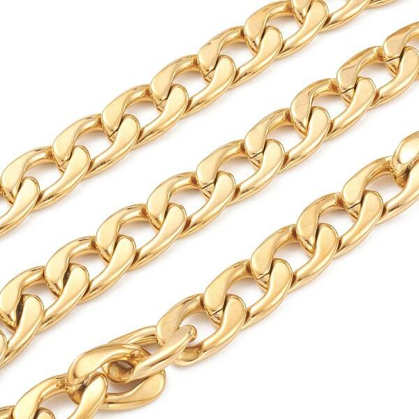 PVD Vacuum Plating 304 Stainless Steel Cuban Link Chains