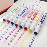 8pcs/set Dual Tip Stamp Highlighter Pen Set, Novelty Assorted Stamp Highlighter Pen for Kids, Writing Pen for School Office H...