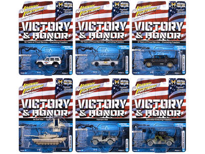 Military Set B of 6 pieces 2025 Release 2 Limited Edition Diecast Models by Johnny Lightning