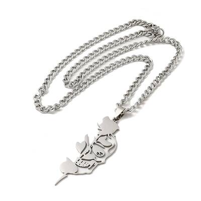Non-Tarnish 304 Stainless Steel Hollow Pendant Necklaces