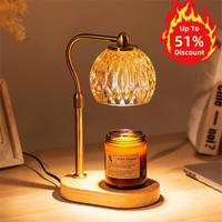 Candle Warmer Lamp with Timer: Remote Control Dimmable Desk Lamp, for Scented Candle Jar Gift for Women Fragrance Vintage Hom...