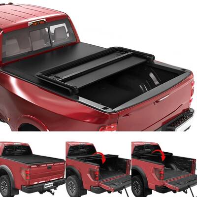 OEDRO 5.5ft Tri-Fold Tonneau Bed Cover for 2015-2025 Ford F150 F-150 (Excludes Raptor Series) – Waterproof, Durable, Easy I...