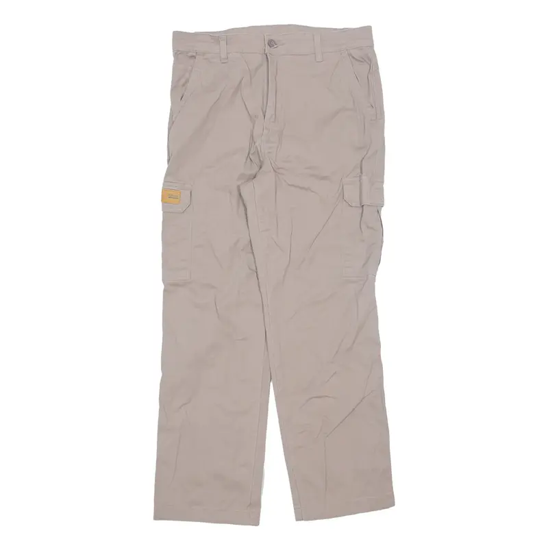 BOTIGER Cargo Trousers Brown Regular Straight Mens W32 L27