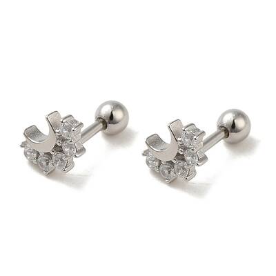 925 Sterling Silver Micro Pave Cubic Zirconia Earrings for Women