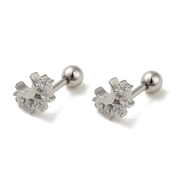 925 Sterling Silver Micro Pave Cubic Zirconia Earrings for Women