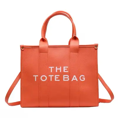 Women's Tote Bag, Leather and Canvas Material