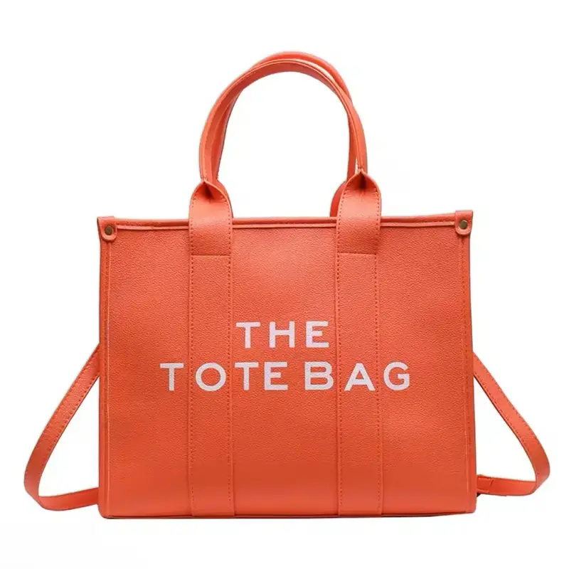 Women's Tote Bag, Leather and Canvas Material