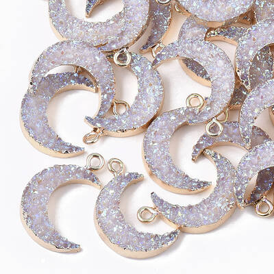 Druzy Resin Pendants