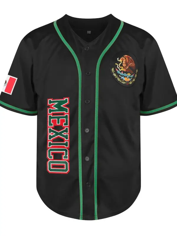 Men's Contrast Binding Short Sleeve Baseball Jersey, Casual Button Front Baseball Top for Spring & Fall, Fashion Men's Sports...