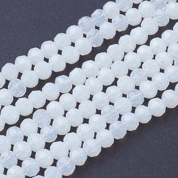 Faceted Round Opalite Beads Strands