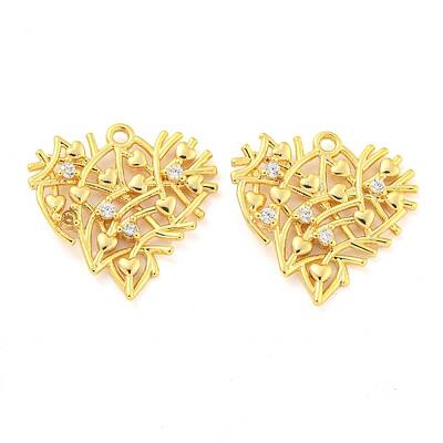 Brass Pave Cubic Zirconia Pendants
