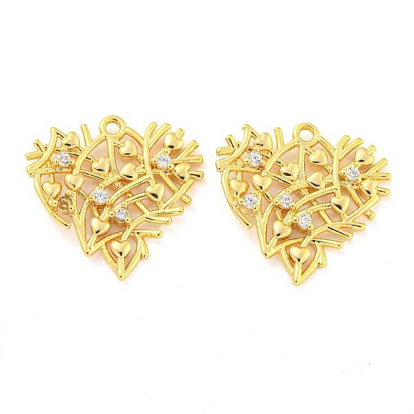 Brass Pave Cubic Zirconia Pendants