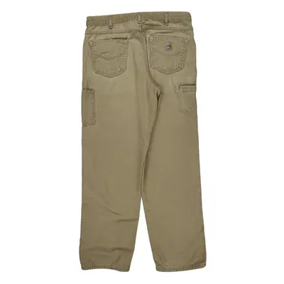 Carhartt Cargo Trousers - 36W 33L Beige Cotton Blend