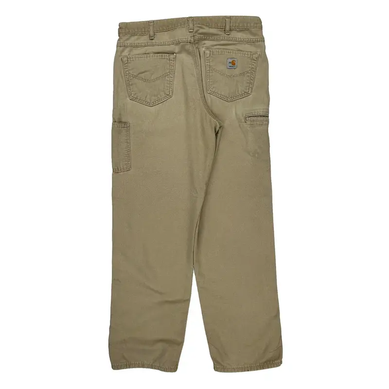 Carhartt Cargo Trousers - 36W 33L Beige Cotton Blend