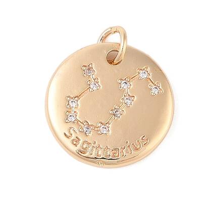 Brass with Clear Cubic Zirconia Pendants