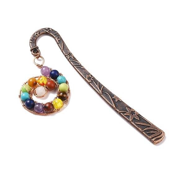 Chakra Theme Gemstone Beaded Bookmarks