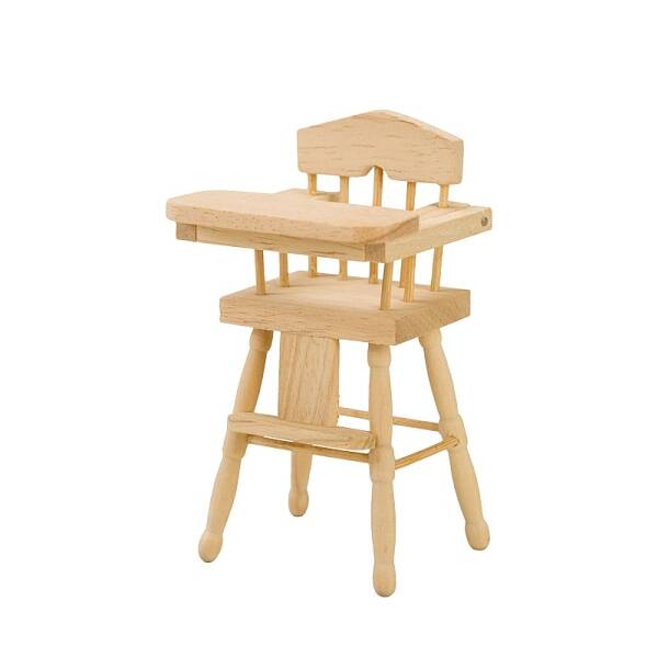 Wood Baby High Chair Miniature Ornaments