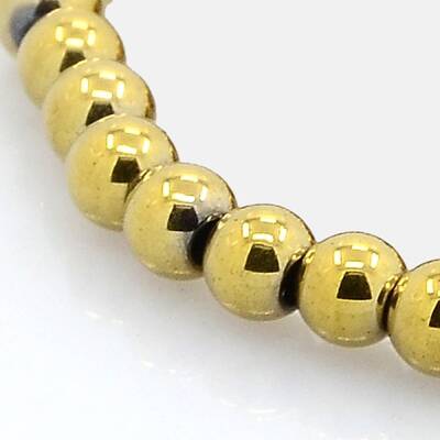 Round Non-magnetic Synthetic Hematite Beads Strands