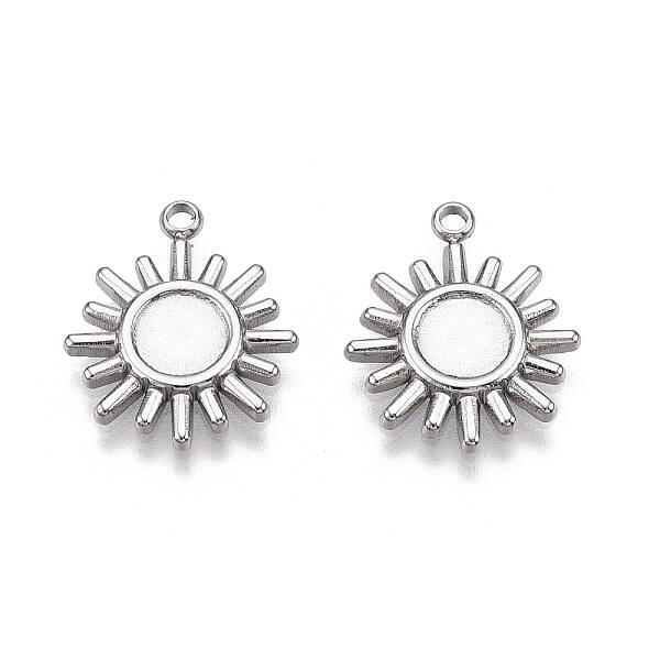 Non-Tarnish 304 Stainless Steel Pendant Cabochon Settings