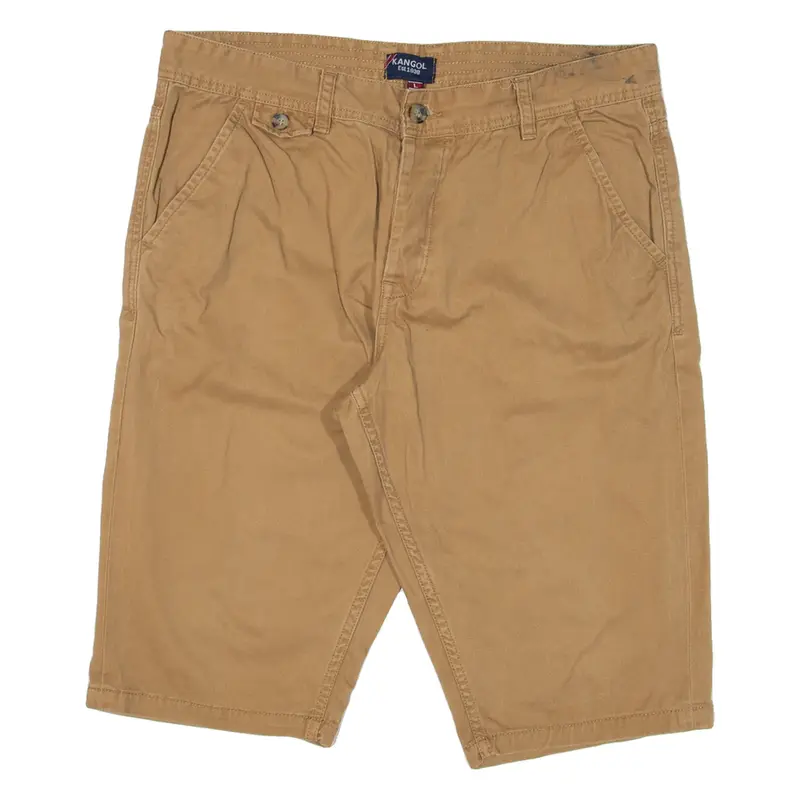 KANGOL Mens Jorts Shorts Brown Relaxed L W34