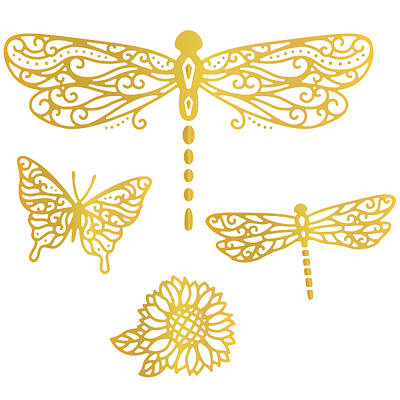 Custom Dragonfly Pattern Carbon Steel Hot Foil Plate Metal Dies
