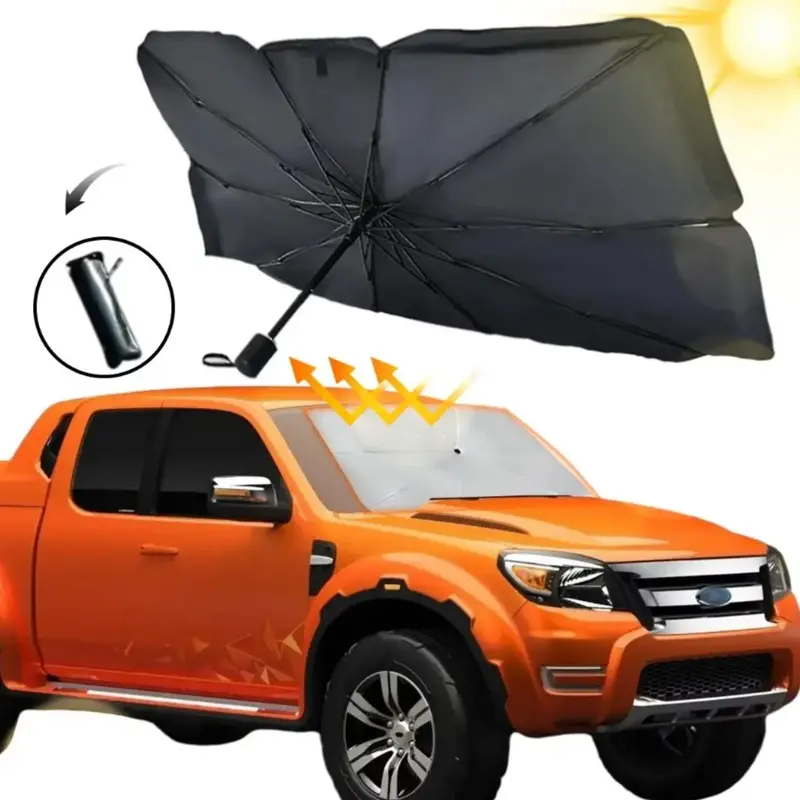 Foldable Car Windshield Sun Shade Umbrella, Car Front Window Sun Shade Cover for Heat Insulation Protective, Car Exterior Acc...