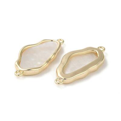 Brass Irregular Egg Connector Charms