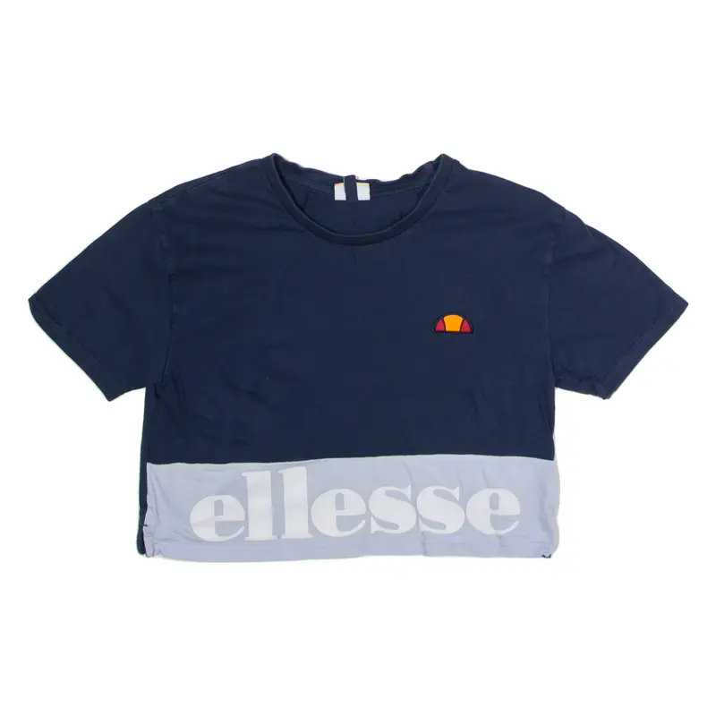ELLESSE Womens T-Shirt Blue Crew Neck UK 8