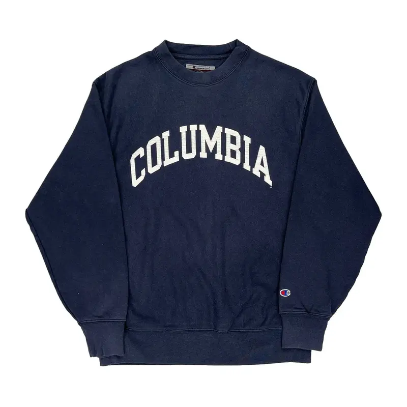 Reverse Weave Columbia Champion College Sweatshirt - Medium Navy Cotton Blend