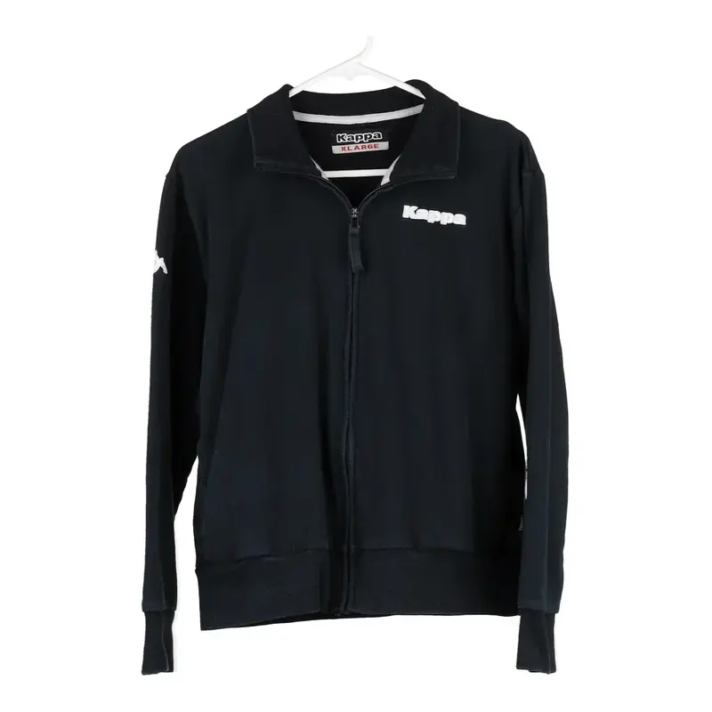 Kappa Zip Up - Small Black Cotton Blend