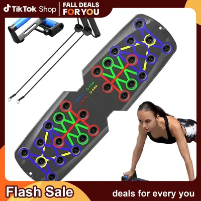 Push Up Board Fitness, Portable Foldable Push Up Bar at Home Gym, Pushup Handles for Floor. Professional Strength Training Eq...