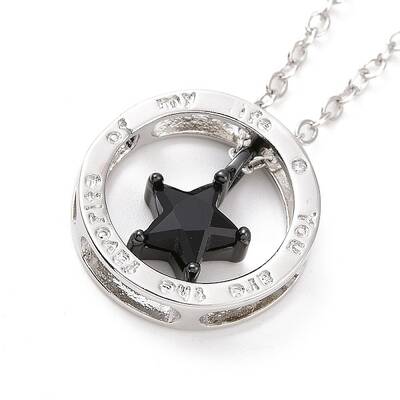 Cubic Zirconia Star Pendant Necklace