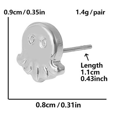 Simple and Delicate Jellyfish Stud Earrings