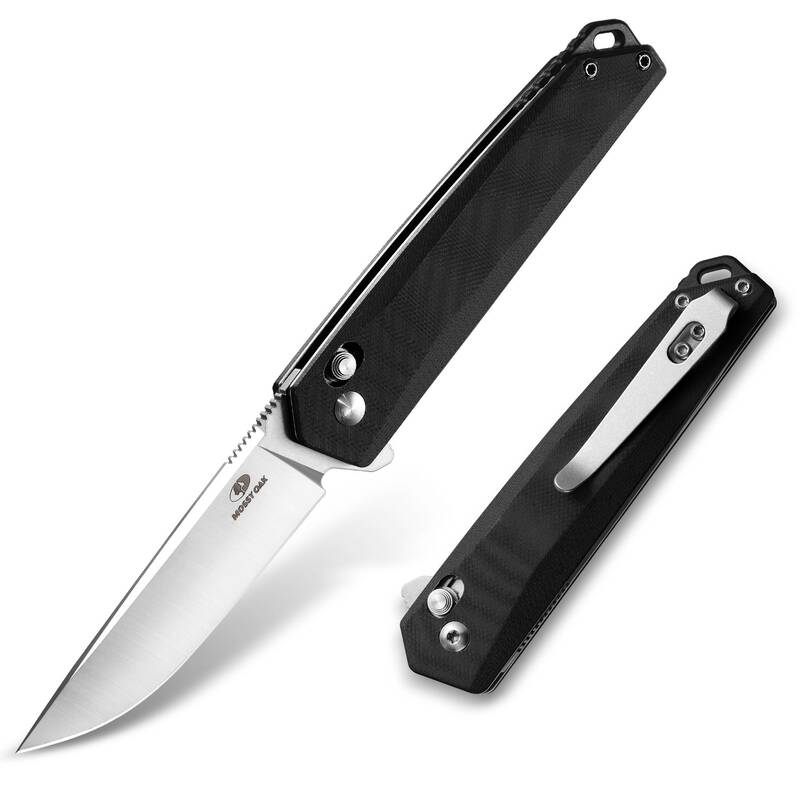 #SpringGlowUp MOSSY OAK Folding Pocket Knife, 3.5-Inch D2 Steel Drop Point Blade, G10 Handle, Small EDC Knife with Belt