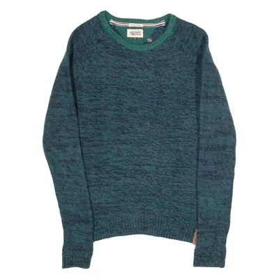 TOMMY HILFIGER Mens Jumper Green Tight Knit M