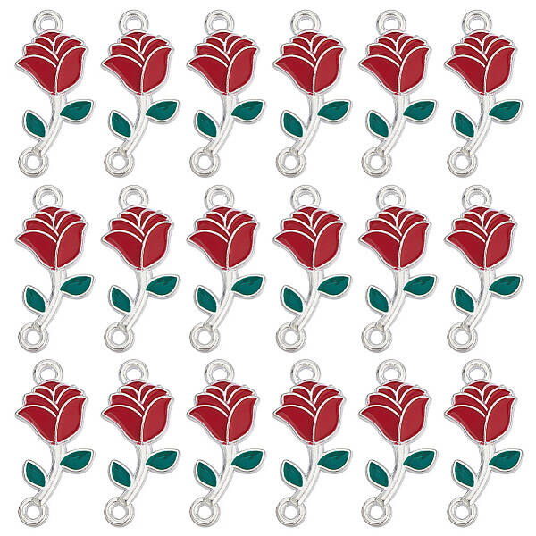 50Pcs Alloy Enamel Connector Charms