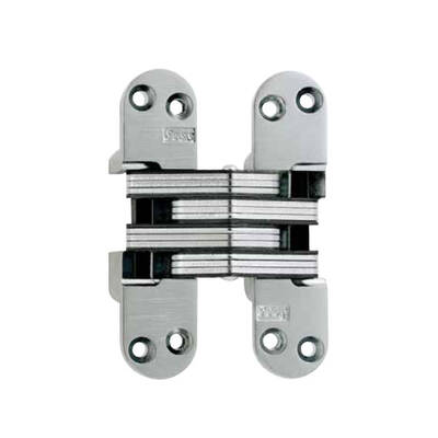 Soss Model 218 Invisible Hinge For 1-3/4 To 2 Thick Wood Or Metal Applications, Satin Chrome