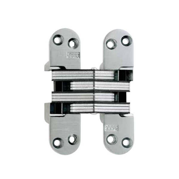 Soss Model 218 Invisible Hinge For 1-3/4 To 2 Thick Wood Or Metal Applications, Satin Chrome