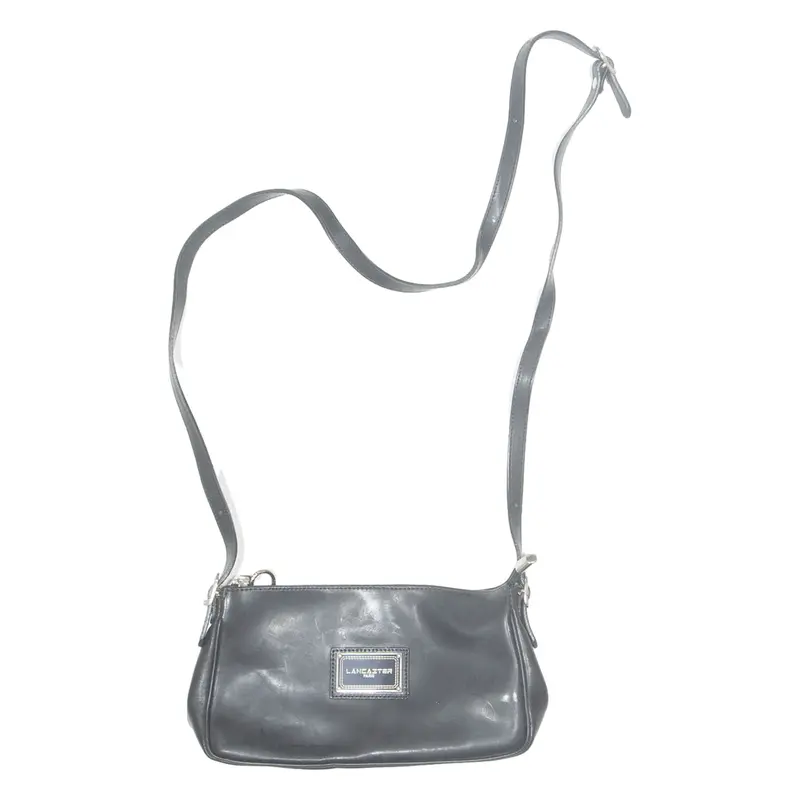 LANCASTER Womens Shoulder Bag Black Leather