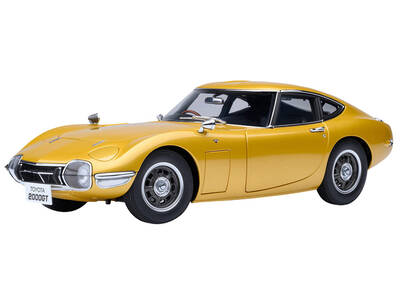 1967 Toyota 2000GT RHD (Right Hand Drive) Gold Metallic 1/18 Model Car by Autoart