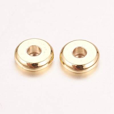 Real 18K Gold Plated Brass Spacer Beads