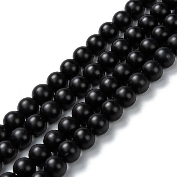 Natural Black Onyx Beads Strands