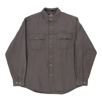 Harley Davidson Flannel Shirt - Medium Grey Cotton | Size: medium