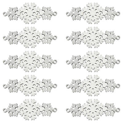 10Pcs 304 Stainless Steel Connector Charms