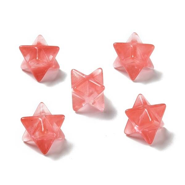 Cherry Quartz Glass Beads