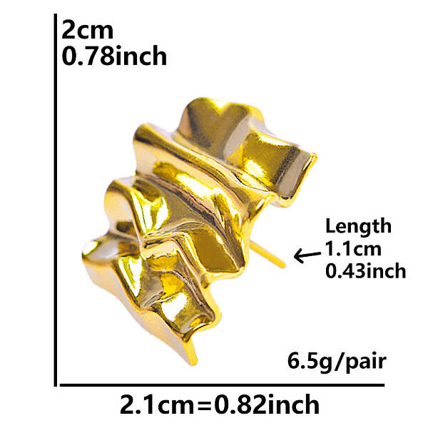 Geometric Irregular Earrings Stainless Steel 18k Studs Jewelry Accessories