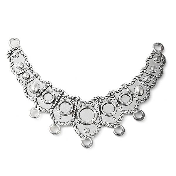 Tibetan Style Alloy Connector Cabochon Settings