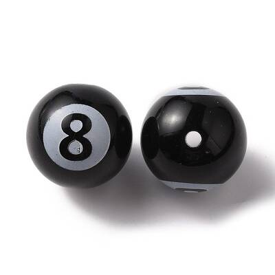 Sport Theme Opaque Resin Beads