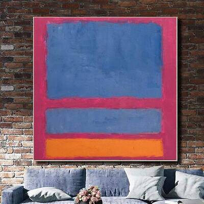 Mark Rothko Abstract Red Art Blue Paintings On Canvas Acrylic Modern Rothko Style Abstract Fine Art Wall Decor | RECTANGLES O...