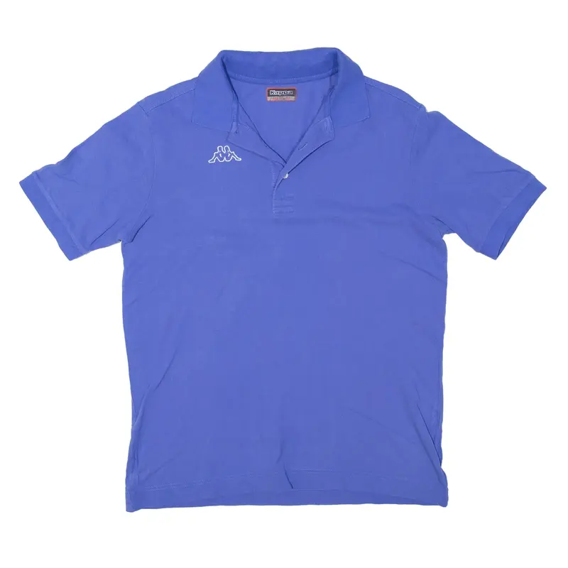KAPPA Polo Shirt Blue Short Sleeve Mens M